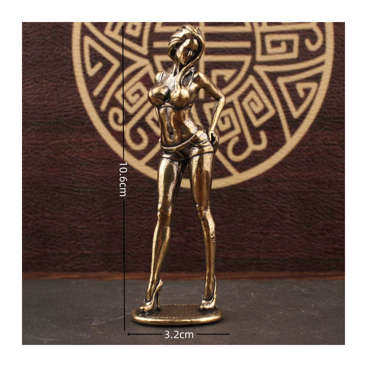 GUOFEI Moderne Dekofigur Vier Schönheiten in Messing-Optik, Gold, Tischdekoration für Wohnzimmer und Büro - Bild 3