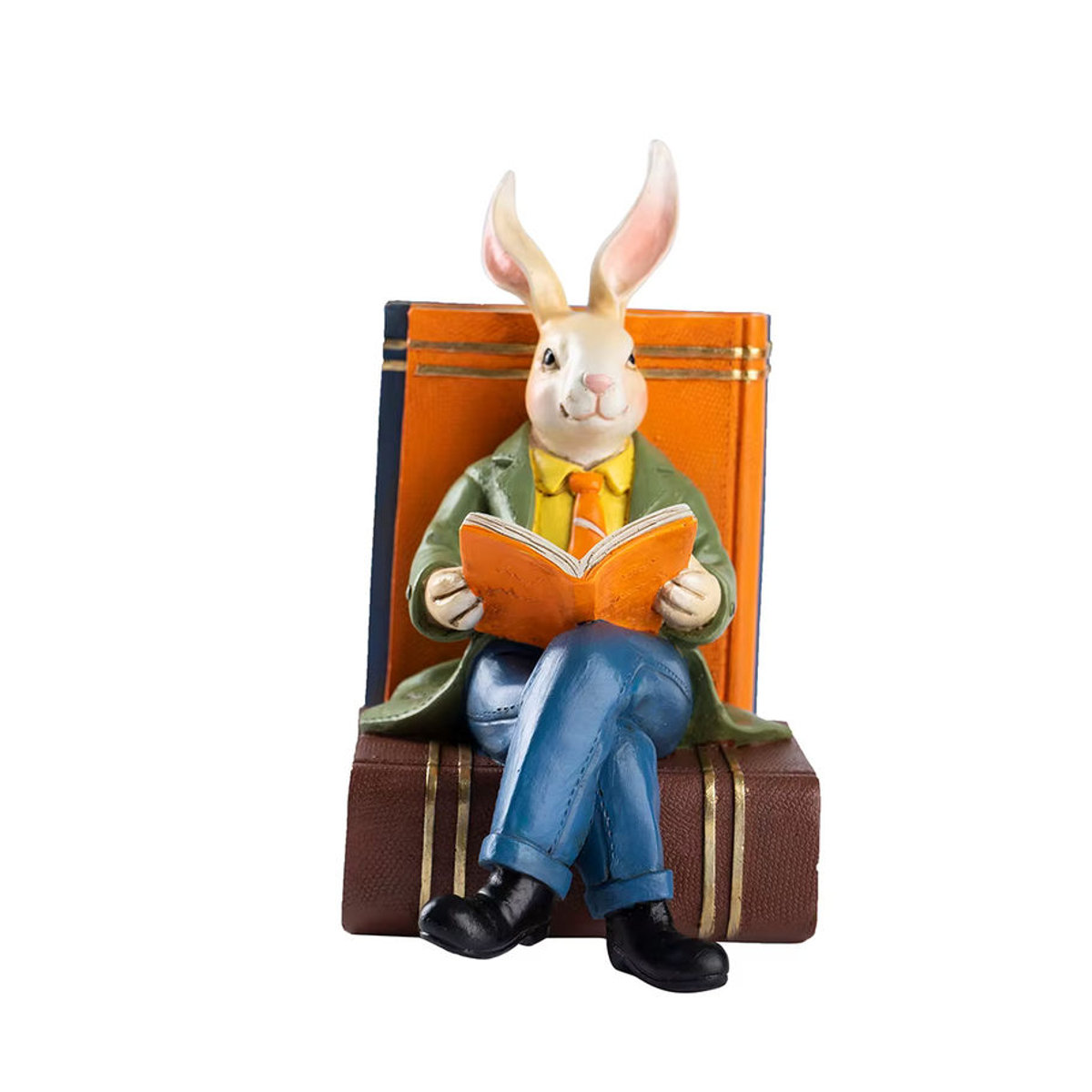 GUOFEI Mr. Rabbit Kunstharz Ornament Klassische Dekoration für Wohnzimmer und Büro in Mehrfarbig - Bild 6