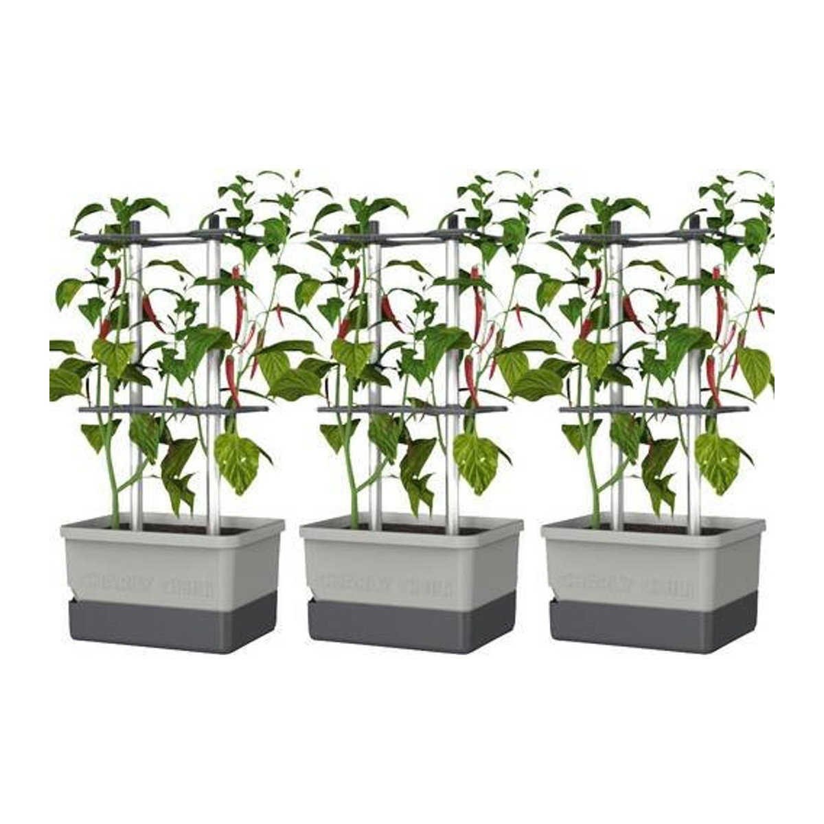 Gusta Garden Pflanzgefäß aus Aluminium in Grau - Bild 1