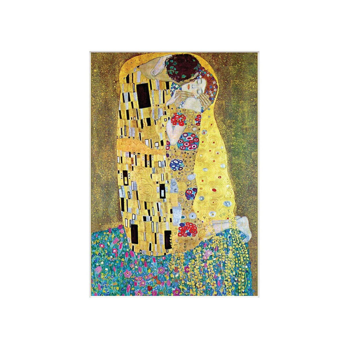 Gustav Klimt Der Kuss Druck von Pertemba FR - Home, mehrfarbig und schwarz, Papier, Breite: 40 cm, Höhe: 40 cm - Bild 2