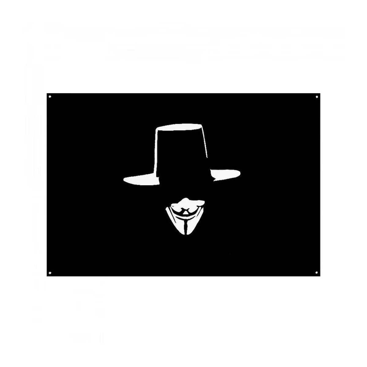 Guy Fawkes Nachtflagge aus Mikrofaser in Schwarz als dekoratives Textil-Banner für Outdoor und Innenbereich - Bild 7