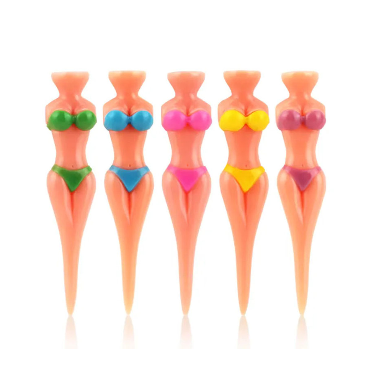 GVOVLVF Golfbälle Set aus Kunststoff, 6 Stück, mehrfarbig, T-Shaped Nagelbälle als Golfplatz-Zubehör - Bild 2