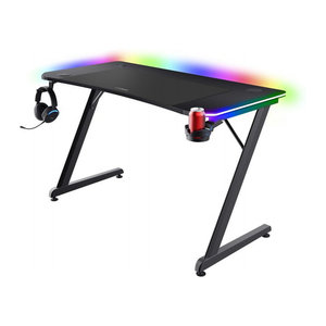 GXT 710 Luminus Pro RGB Gaming-Tisch aus Holz in Schwarz, B/T/H: 120 x 60 x 76 cm
