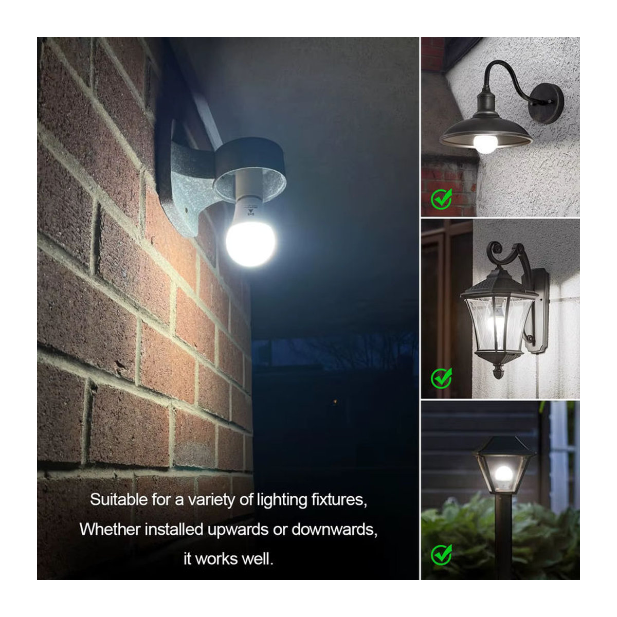 Gyarfas LED Nachtlichtbirne mit Radar-Bewegungserkennung und Lichtsensor, E27, 12 W, Minimalistisch - Bild 3