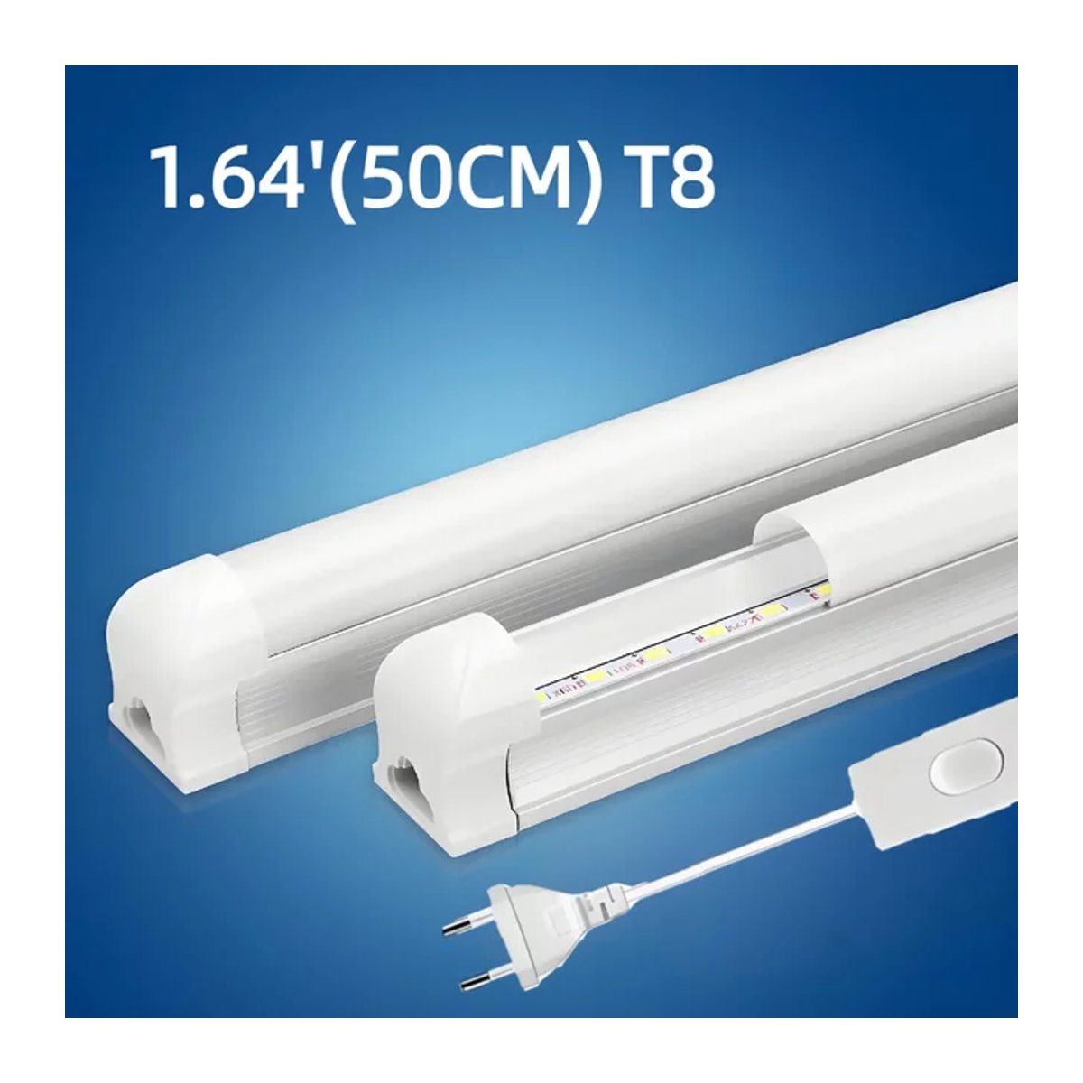 Gyarfas T8 LED Leuchtstoffröhren Set Warmweiß mit Aluminium Gehäuse für Garage und Werkstatt - Bild 1