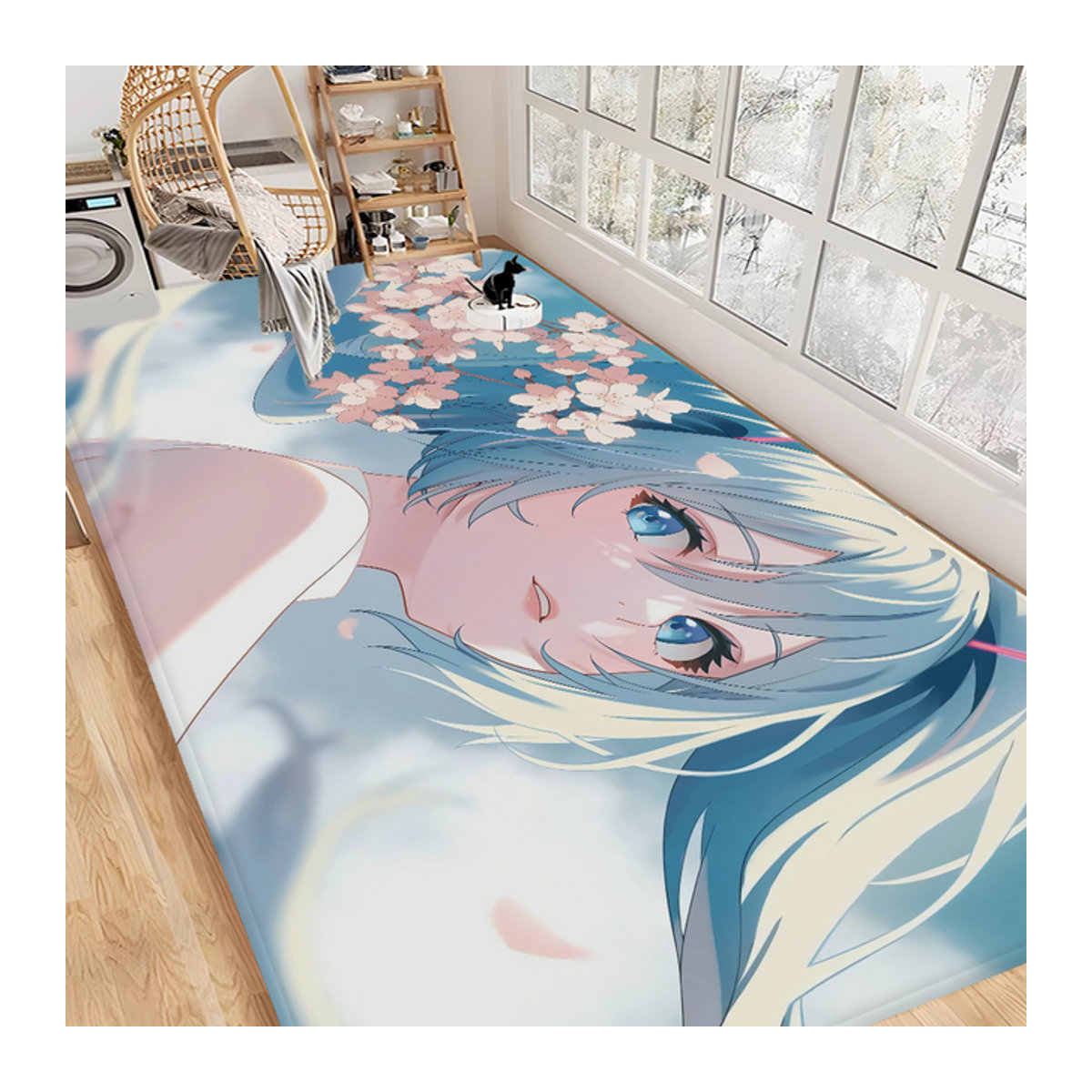 H-Hatsunes Miku Raummatte mehrfarbig mit Print, rutschfest und wasserabsorbierend - Bild 1