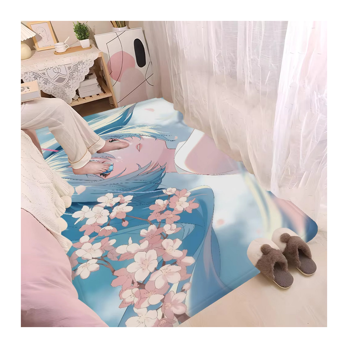 H-Hatsunes Miku Raummatte mehrfarbig mit Print, rutschfest und wasserabsorbierend - Bild 5