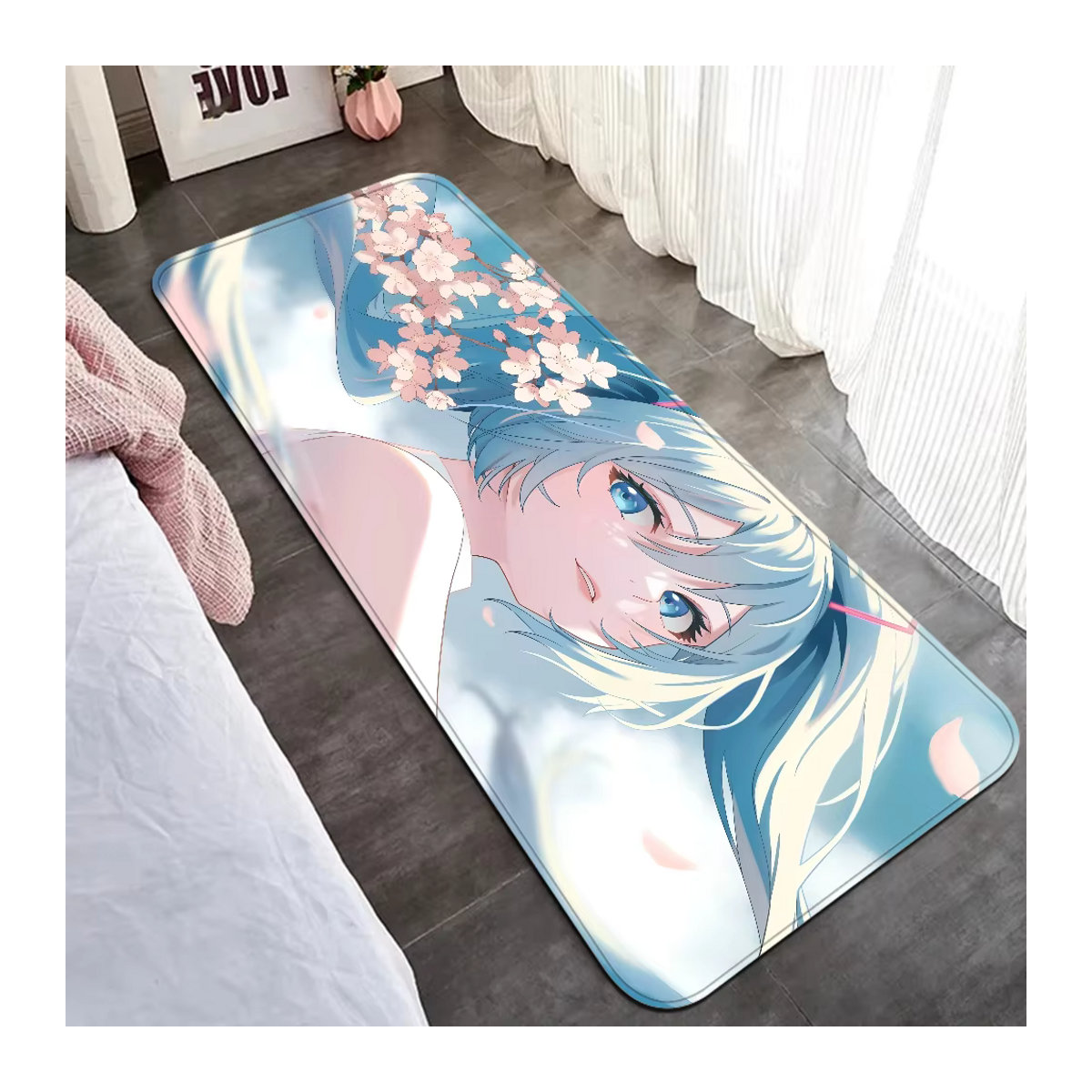 H-Hatsunes Miku Raummatte mehrfarbig mit Print, rutschfest und wasserabsorbierend - Bild 6