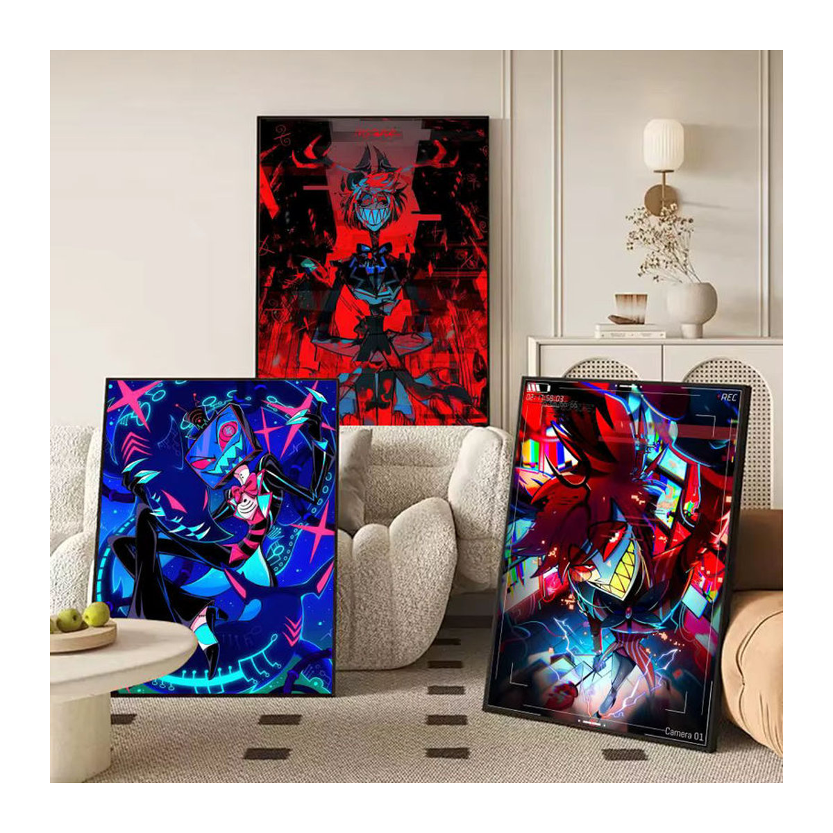 H-HazbinS Alastor Poster Wandaufkleber selbstklebend mehrfarbig - Bild 2