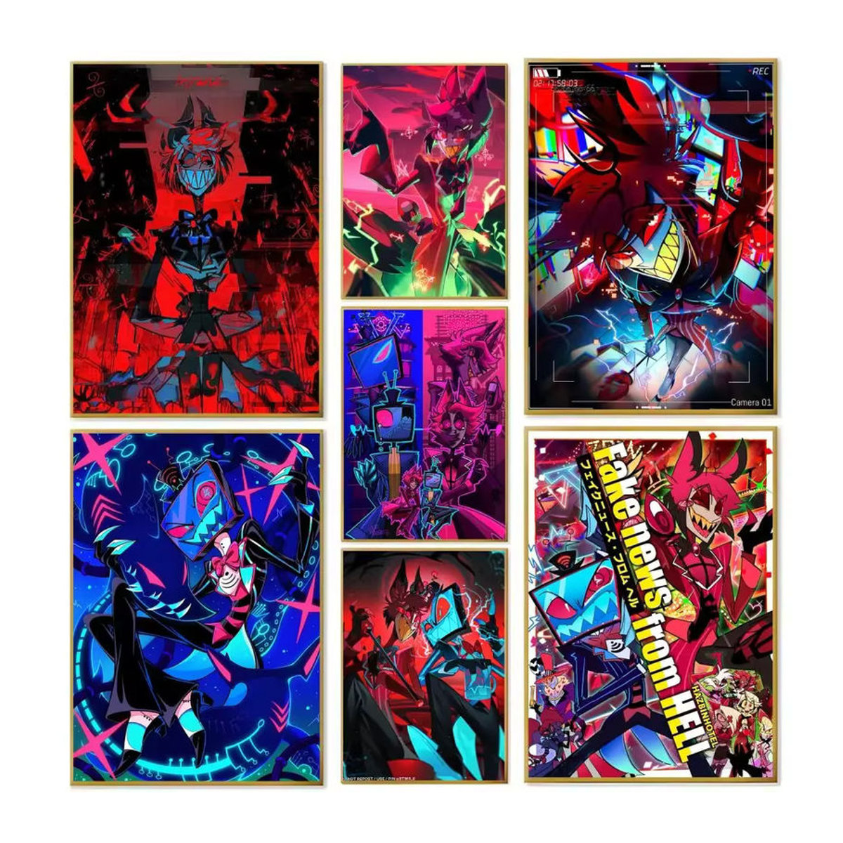 H-HazbinS Alastor Poster Wandaufkleber selbstklebend mehrfarbig - Bild 3
