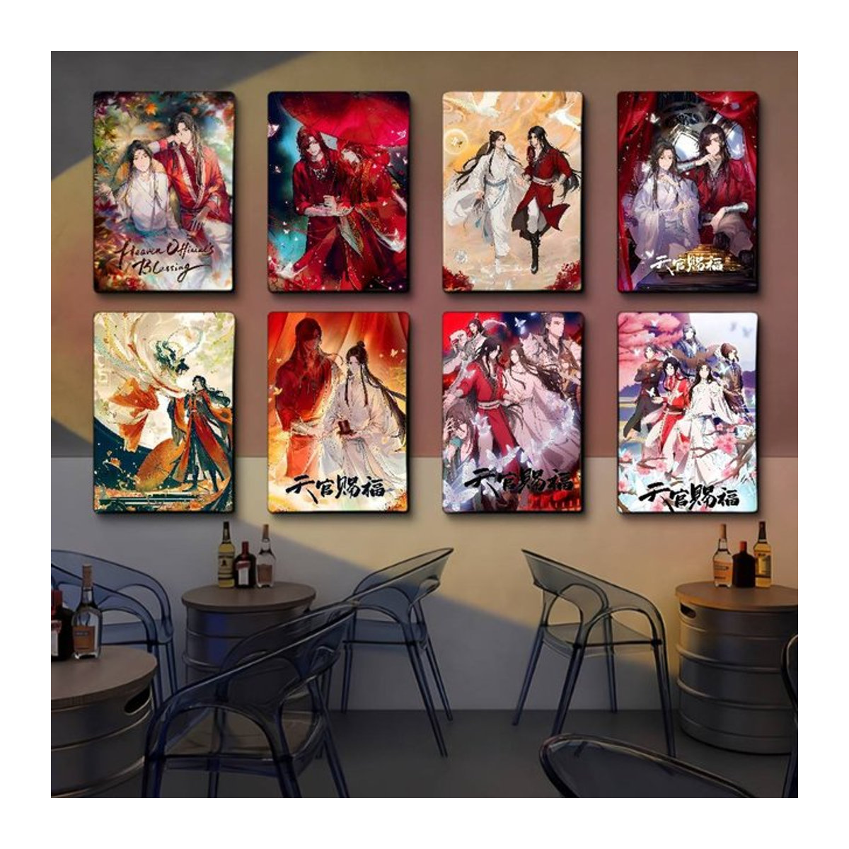 H-Heaven O-Official's B-Blessing Anime DIY Sticky Poster im Vintage-Stil, mehrfarbig, Papier, Wandmontage, Hochformat, rechteckig, rahmenlos - Bild 1