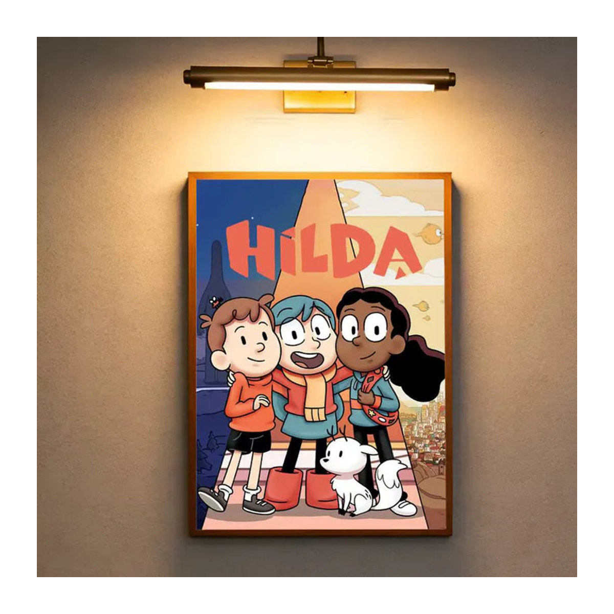 H-Hilda Anime Cartoon Girl selbstklebender Wandaufkleber aus Papier, mehrfarbig, rechteckig - Bild 2