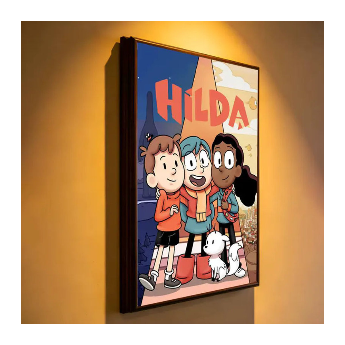 H-Hilda Anime Cartoon Girl selbstklebender Wandaufkleber aus Papier, mehrfarbig, rechteckig - Bild 3