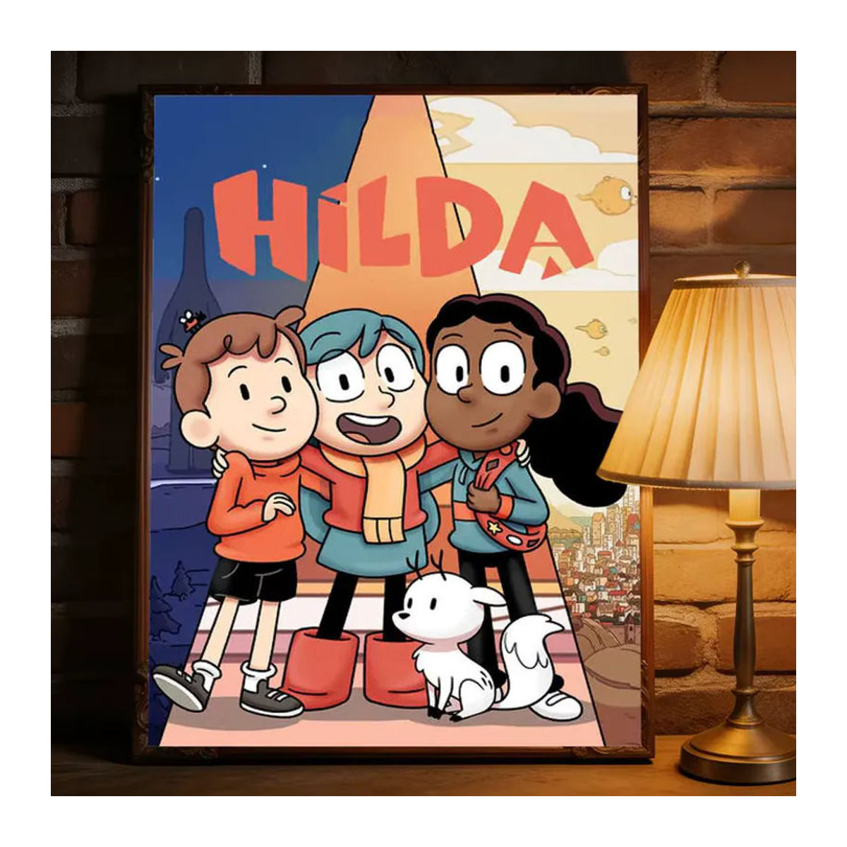 H-Hilda Anime Cartoon Girl selbstklebender Wandaufkleber aus Papier, mehrfarbig, rechteckig - Bild 4