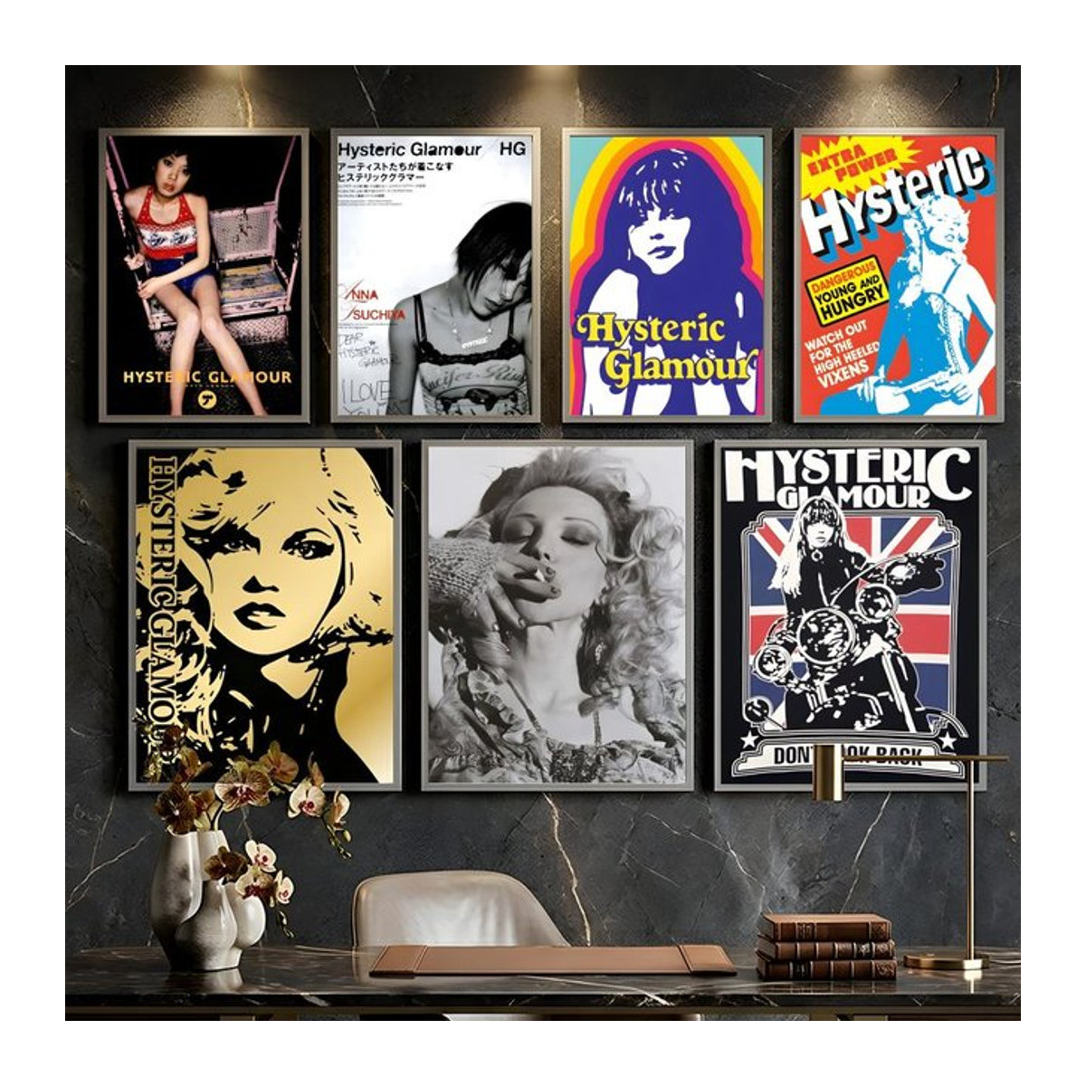 H-HystericS G-Glamour Poster HD Wanddekoration mehrfarbig schwarz rechteckig B: 20 cm, H: 15 cm, T: 15 cm - Bild 1