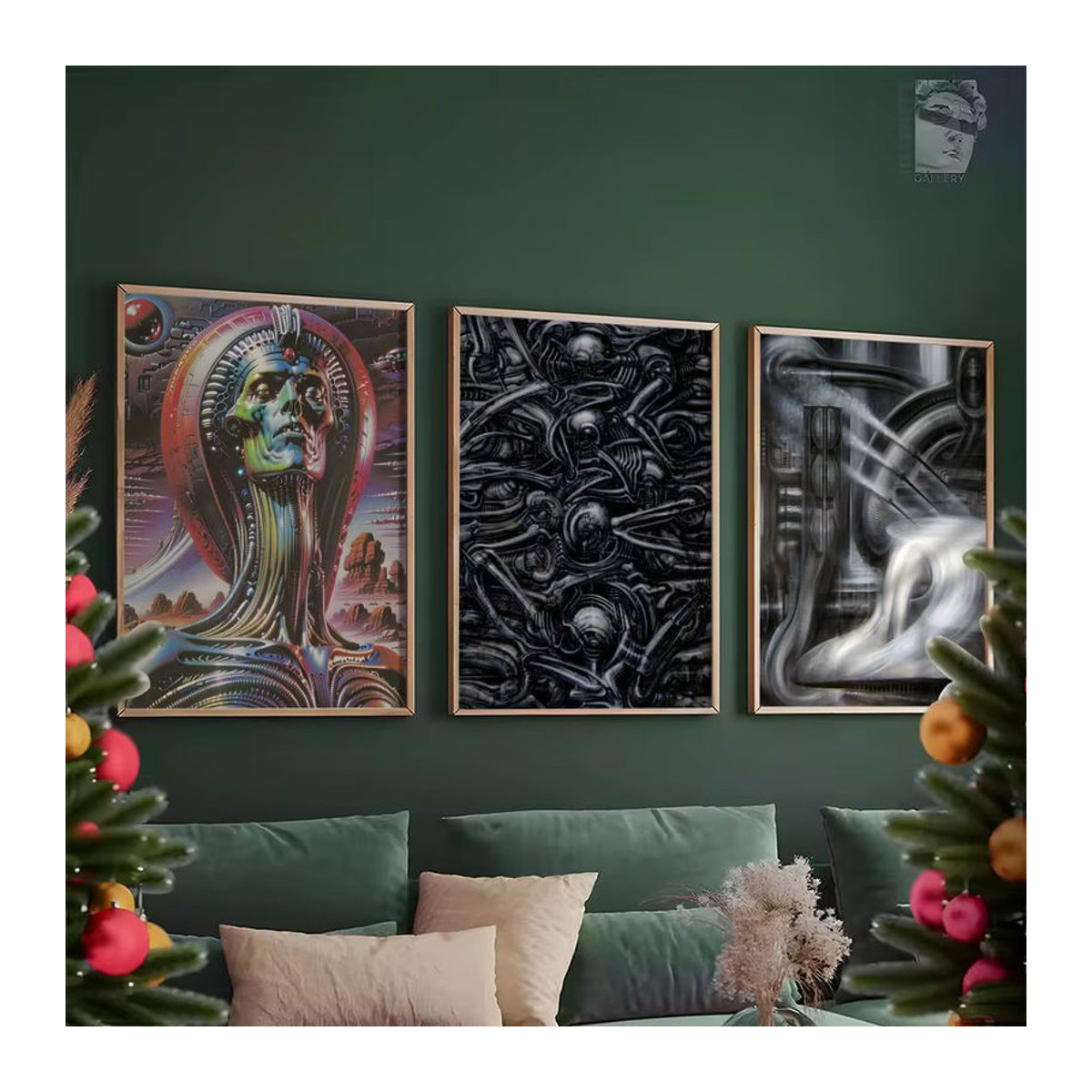 H.R. Giger Poster HD Wandkunst aus PVC, selbstklebend und wasserdicht, abstrakt, mehrfarbig, Hochformat - Bild 2