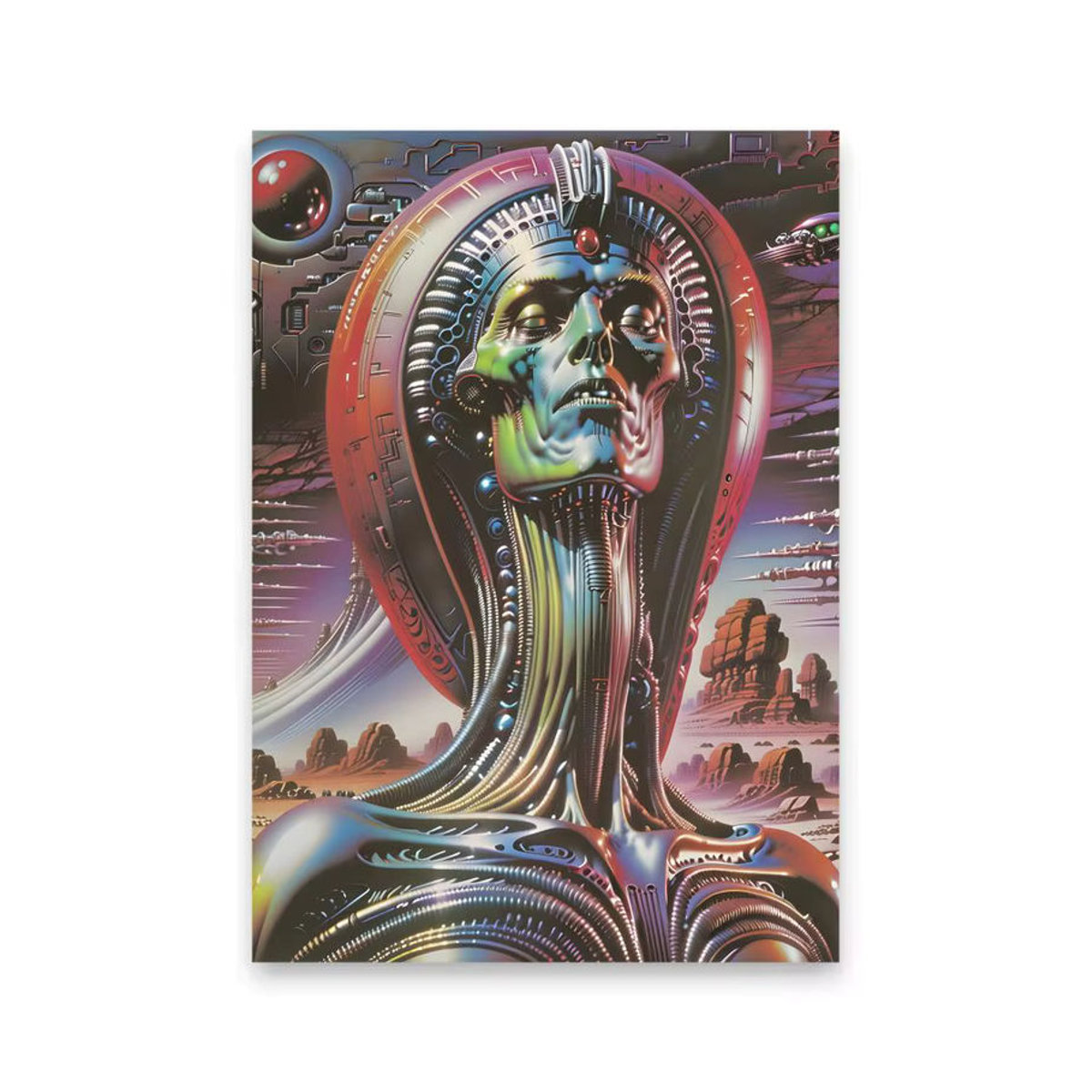 H.R. Giger Poster HD Wandkunst aus PVC, selbstklebend und wasserdicht, abstrakt, mehrfarbig, Hochformat - Bild 4