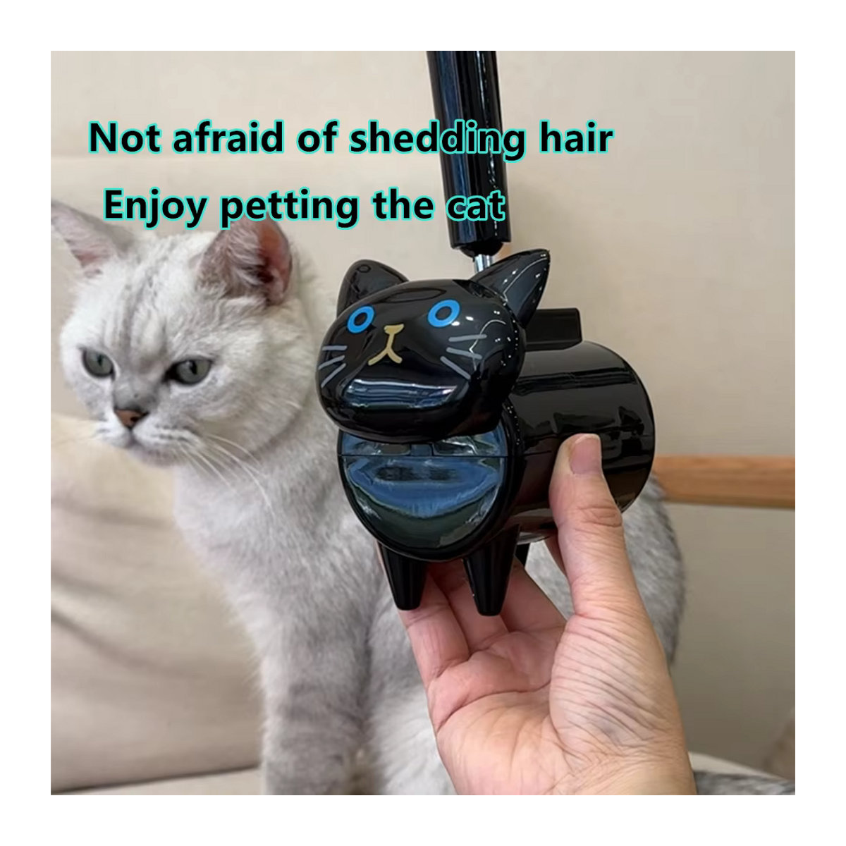Haarroller und Ersatzrollen Set mit Griff für Haarpflege und Kleidung in Schwarz oder Weiß - Bild 3
