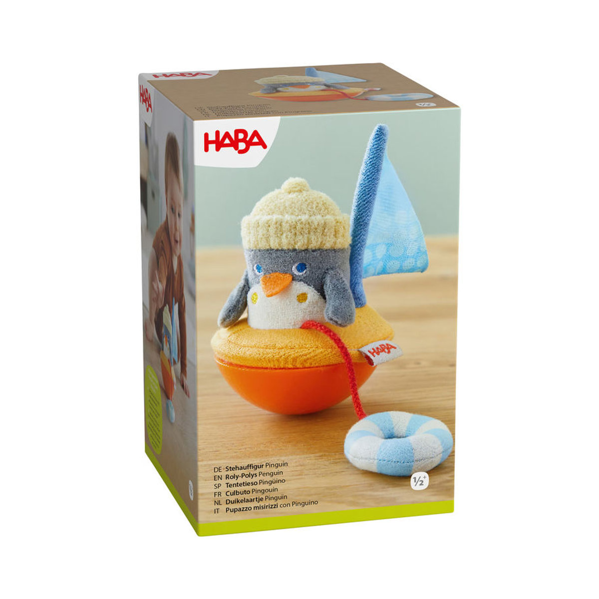 HABA Stehauffigur Pinguin mehrfarbig aus Textil und Kunststoff - Bild 2