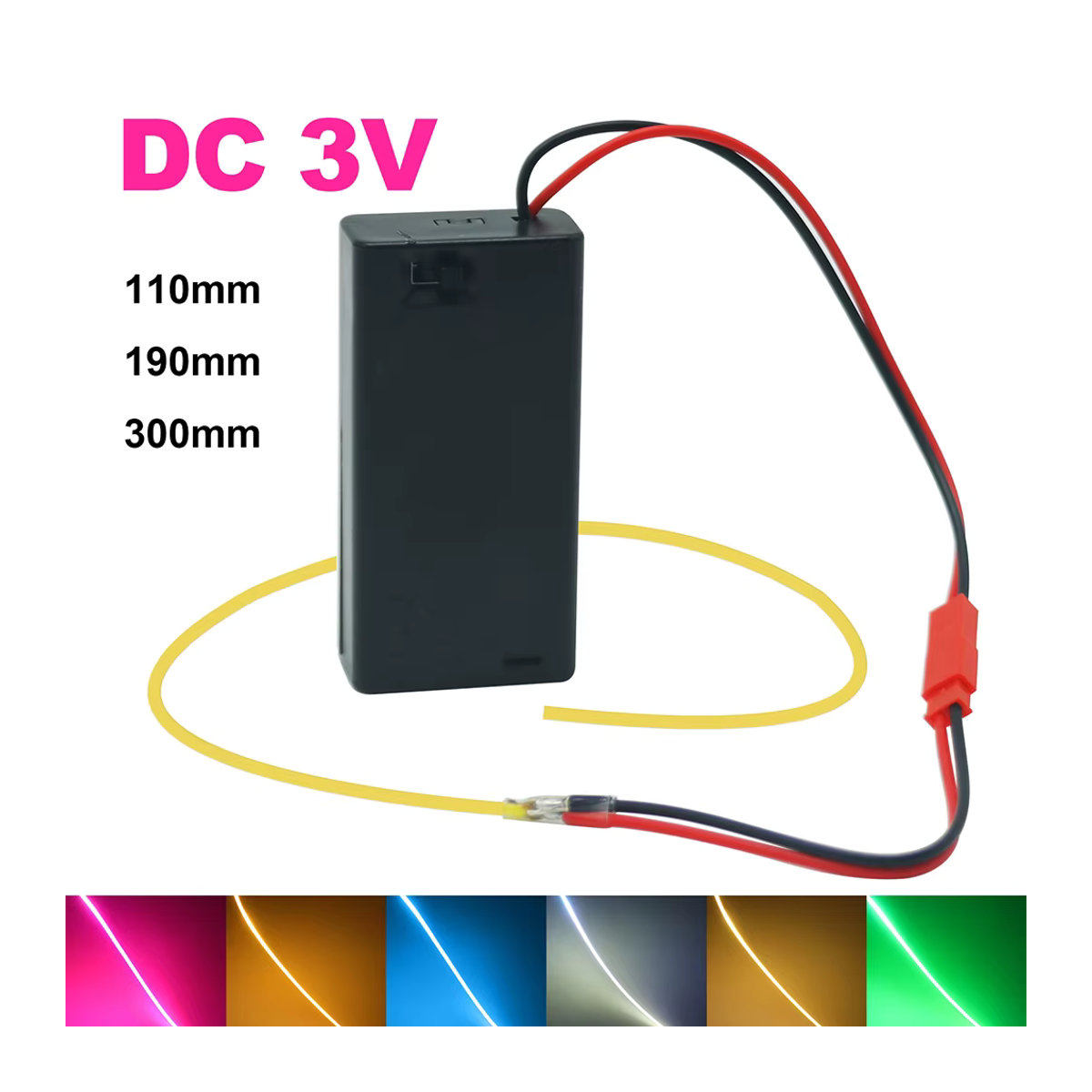 HAGAHA Flexible LED COB Filament Retro Edison Glühbirne in Weiß, Grün, Eisblau oder Rosa - Bild 2