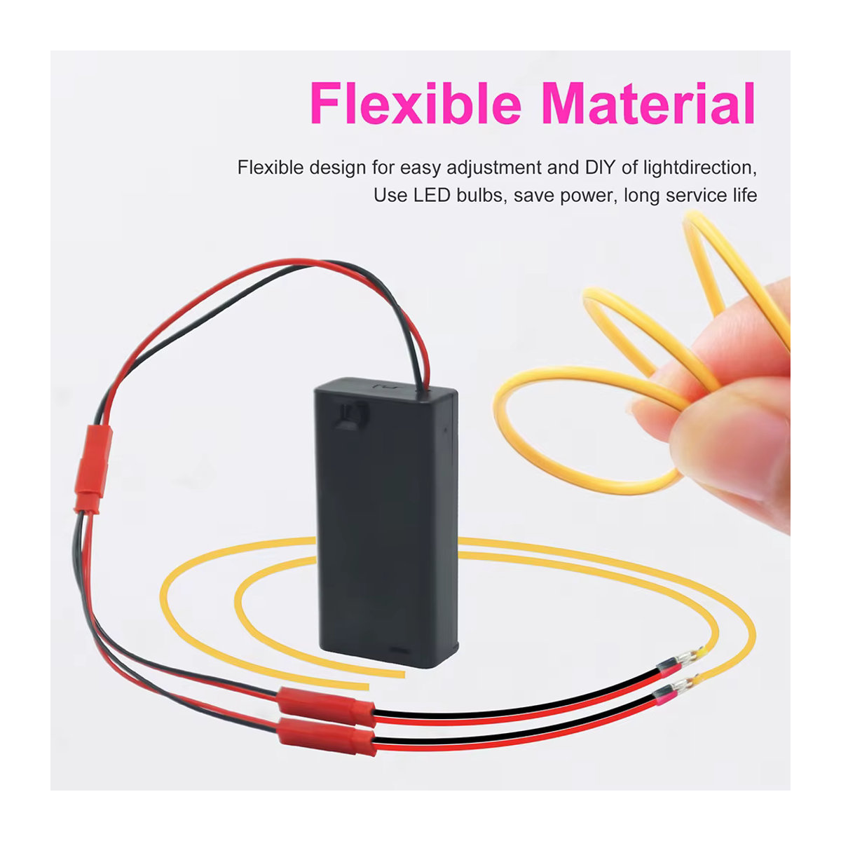 HAGAHA Flexible LED COB Filament Retro Edison Glühbirne in Weiß, Grün, Eisblau oder Rosa - Bild 3