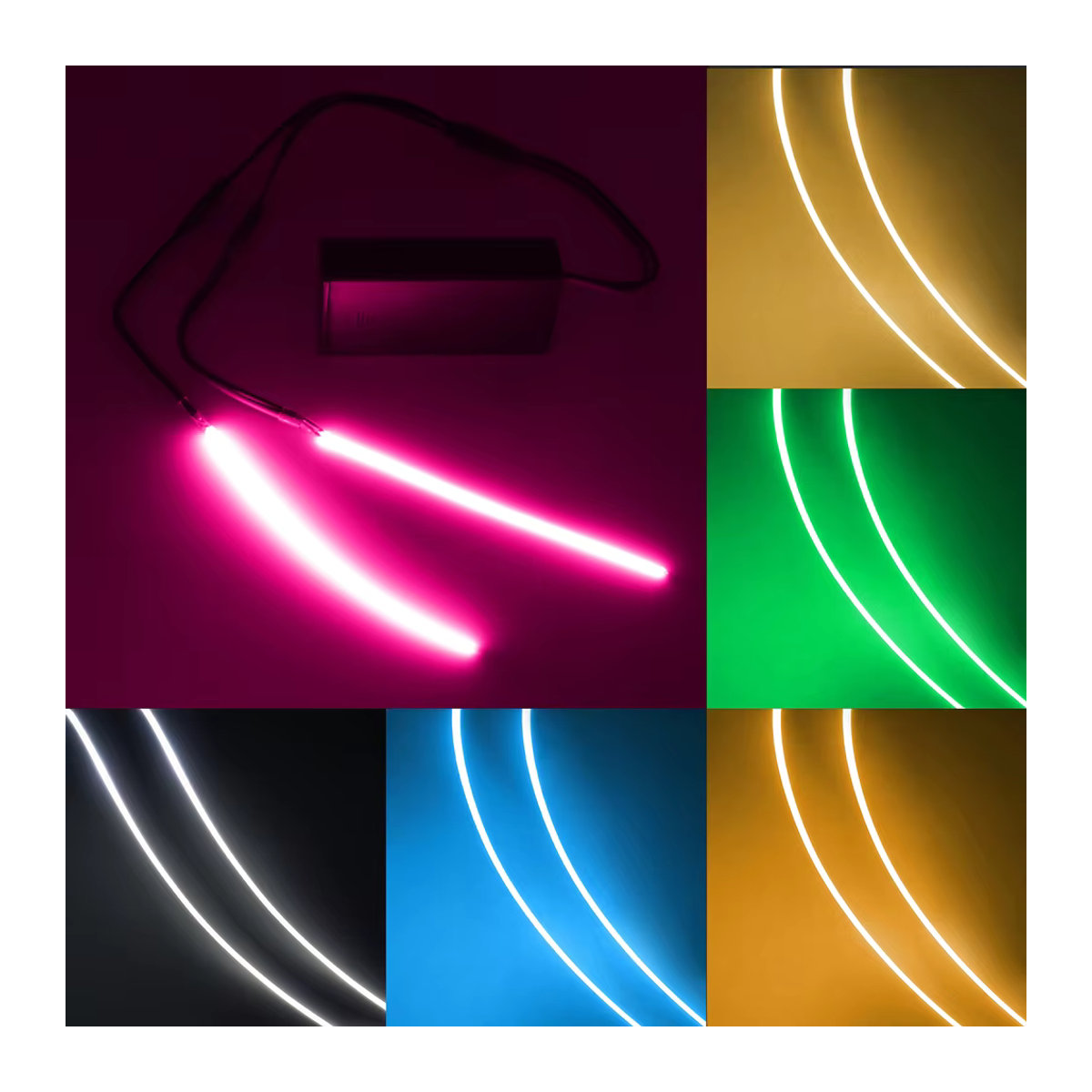 HAGAHA Flexible LED COB Filament Retro Edison Glühbirne in Weiß, Grün, Eisblau oder Rosa - Bild 5