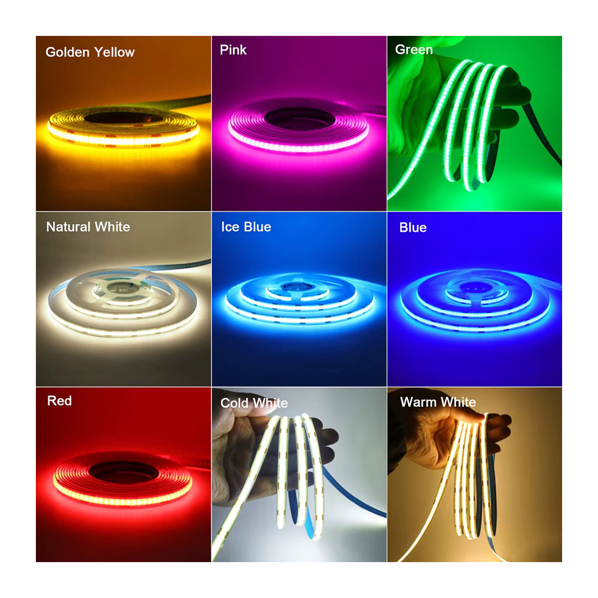 HAGAHA LED COB Lichtleiste mit Bewegungsmelder zur Möbelbeleuchtung, USB- und batteriebetrieben, Rosa/Bunt - Bild 5