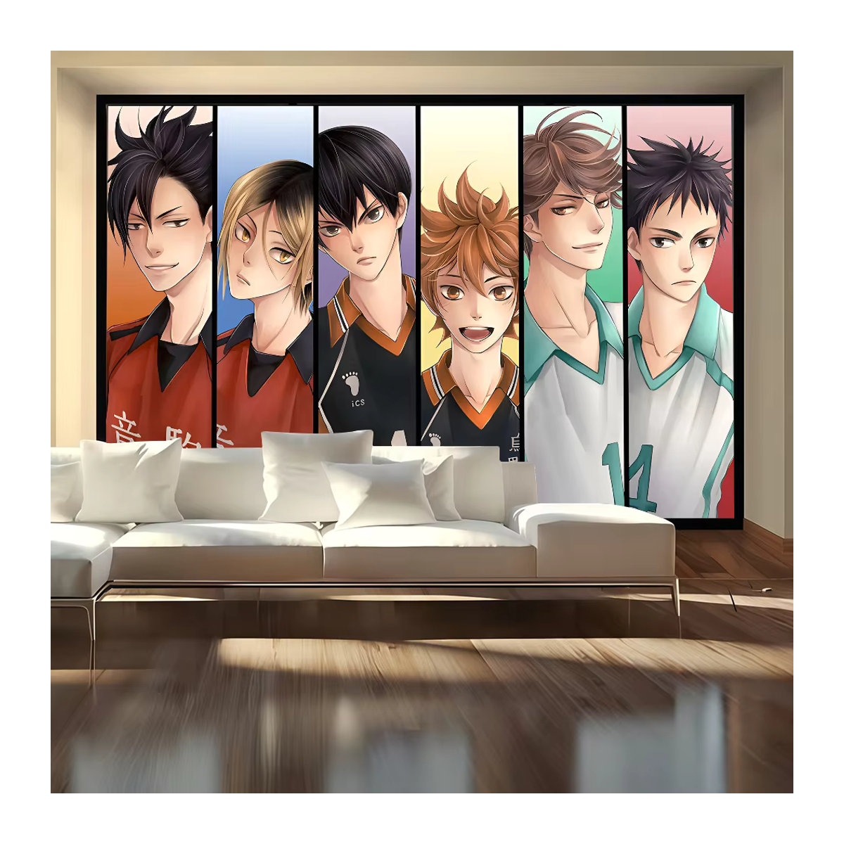 Haikyuu Anime Geburtstag Dekoration Mehrfarbig Rechteckiger Hintergrund für Indoor und Outdoor Partys - Bild 6