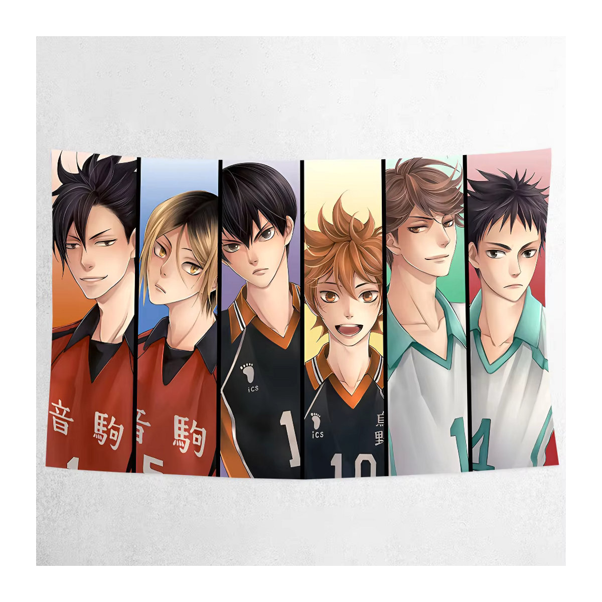 Haikyuu Anime Geburtstag Dekoration Mehrfarbig Rechteckiger Hintergrund für Indoor und Outdoor Partys - Bild 7