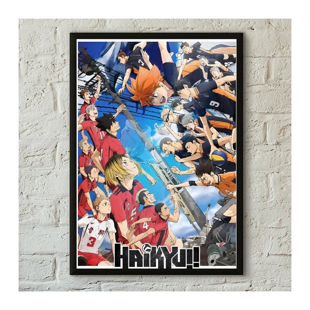 Haikyuu Anime Volleyball Poster Fine Art Museum Wanddeko, mehrfarbig, B: 70 cm, H: 120 cm, rahmenlos - Bild 1