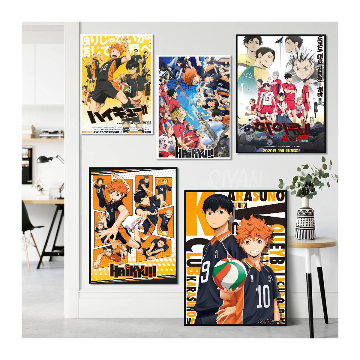 Haikyuu Anime Volleyball Poster Fine Art Museum Wanddeko, mehrfarbig, B: 70 cm, H: 120 cm, rahmenlos - Bild 2