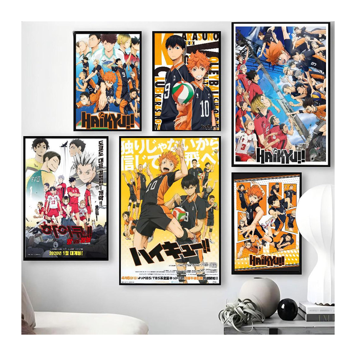Haikyuu Anime Volleyball Poster Fine Art Museum Wanddeko, mehrfarbig, B: 70 cm, H: 120 cm, rahmenlos - Bild 5
