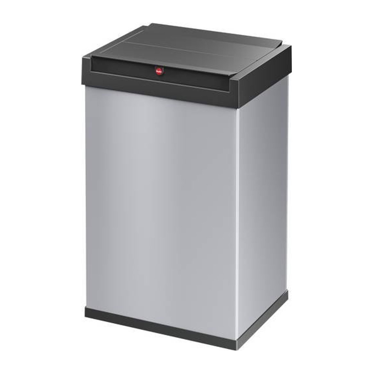 Hailo Big-Box Swing L Mülleimer 35l aus Stahlblech Silber B: 33,9 cm, H: 54,5 cm, T: 26,0 cm - Bild 1