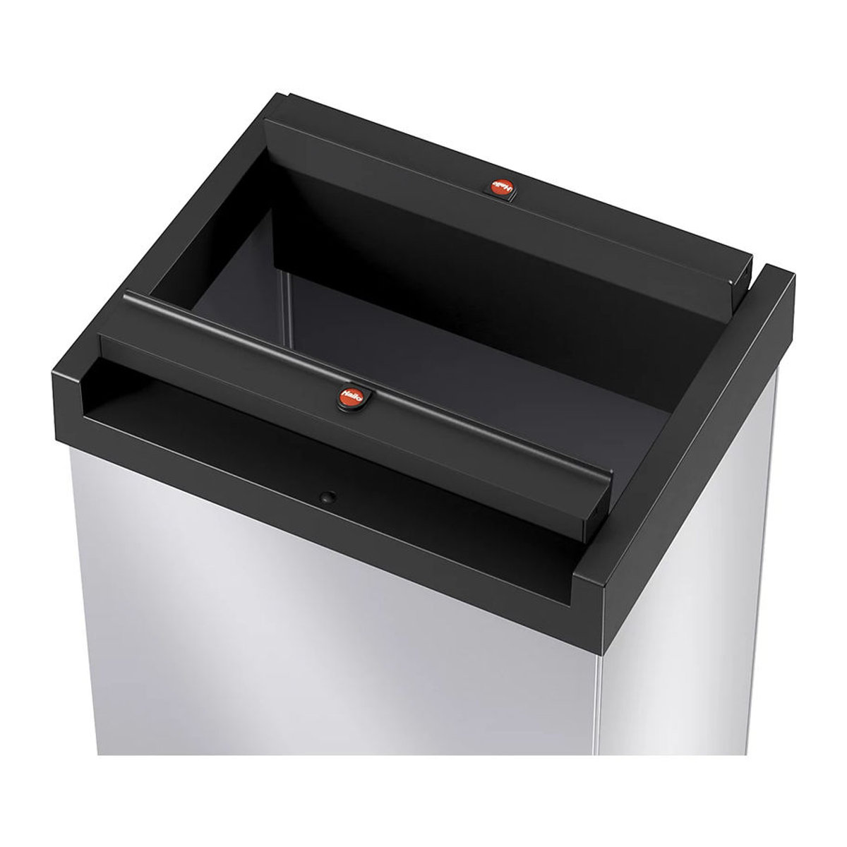 Hailo Big-Box Swing L Mülleimer 35l aus Stahlblech Silber B: 33,9 cm, H: 54,5 cm, T: 26,0 cm - Bild 5