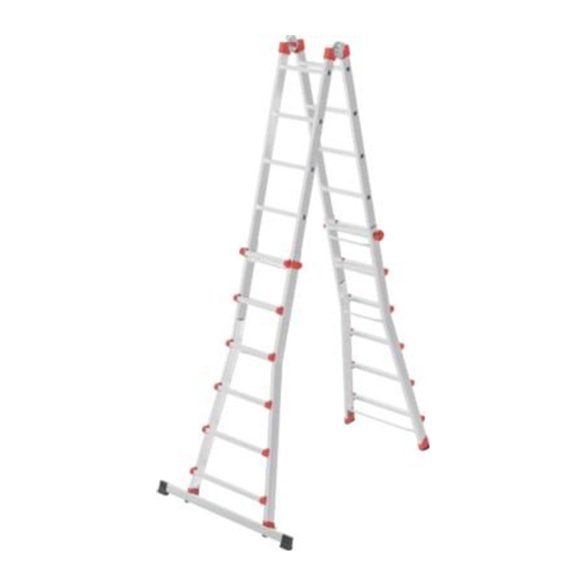 HAILO M80 Multifunktionsleiter aus Aluminium als Steh-, Anlege- und Treppenleiter, 4x6 Sprossen, Silber - Bild 2