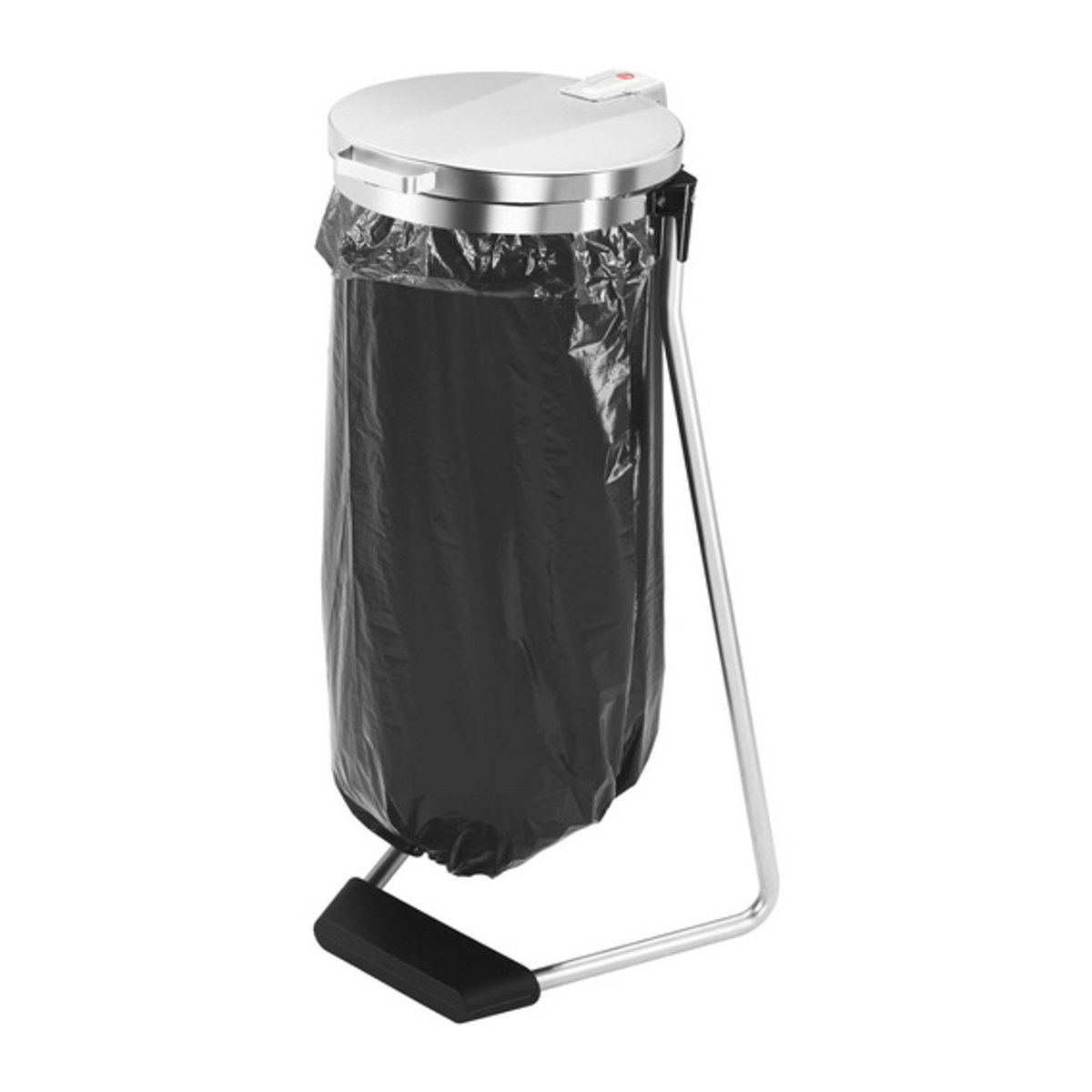 Hailo Müllsackständer MSS DESIGN XXXL aus Stahl, Silber und Schwarz, Ø 35,5 cm x H 99 cm, 120 l - Bild 2