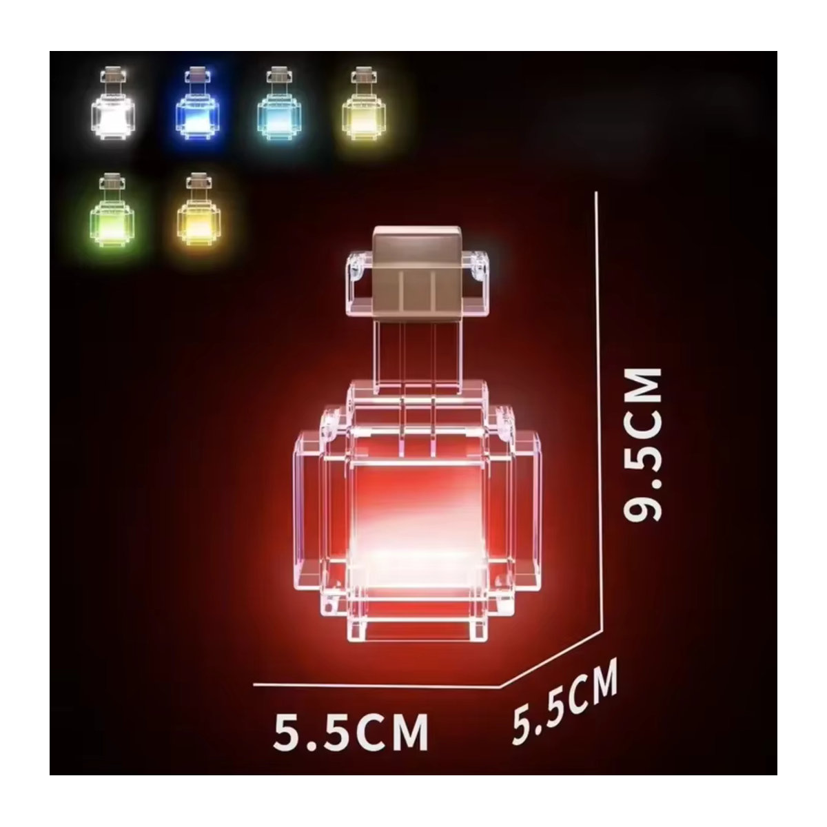 Hairun Kreatives Nachtlicht im Design einer Flüssigmedizinflasche mit Farbwechsel, USB-aufladbare Nachttischlampe in Blau und Bunt für die moderne Raumdekoration - Bild 6