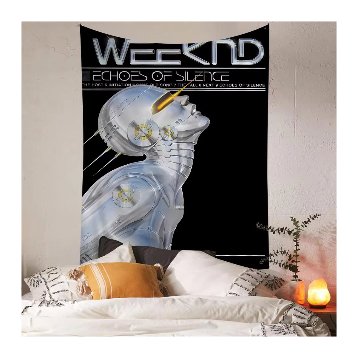 Hajime Sorayama Wandteppich Modern Aesthetic Wandbehang Schwarz Rechteckig - Bild 3