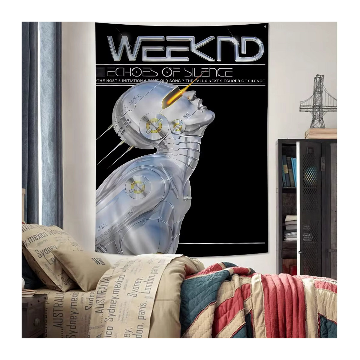 Hajime Sorayama Wandteppich Modern Aesthetic Wandbehang Schwarz Rechteckig - Bild 4