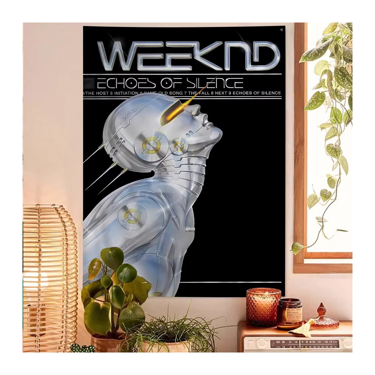 Hajime Sorayama Wandteppich Modern Aesthetic Wandbehang Schwarz Rechteckig - Bild 5