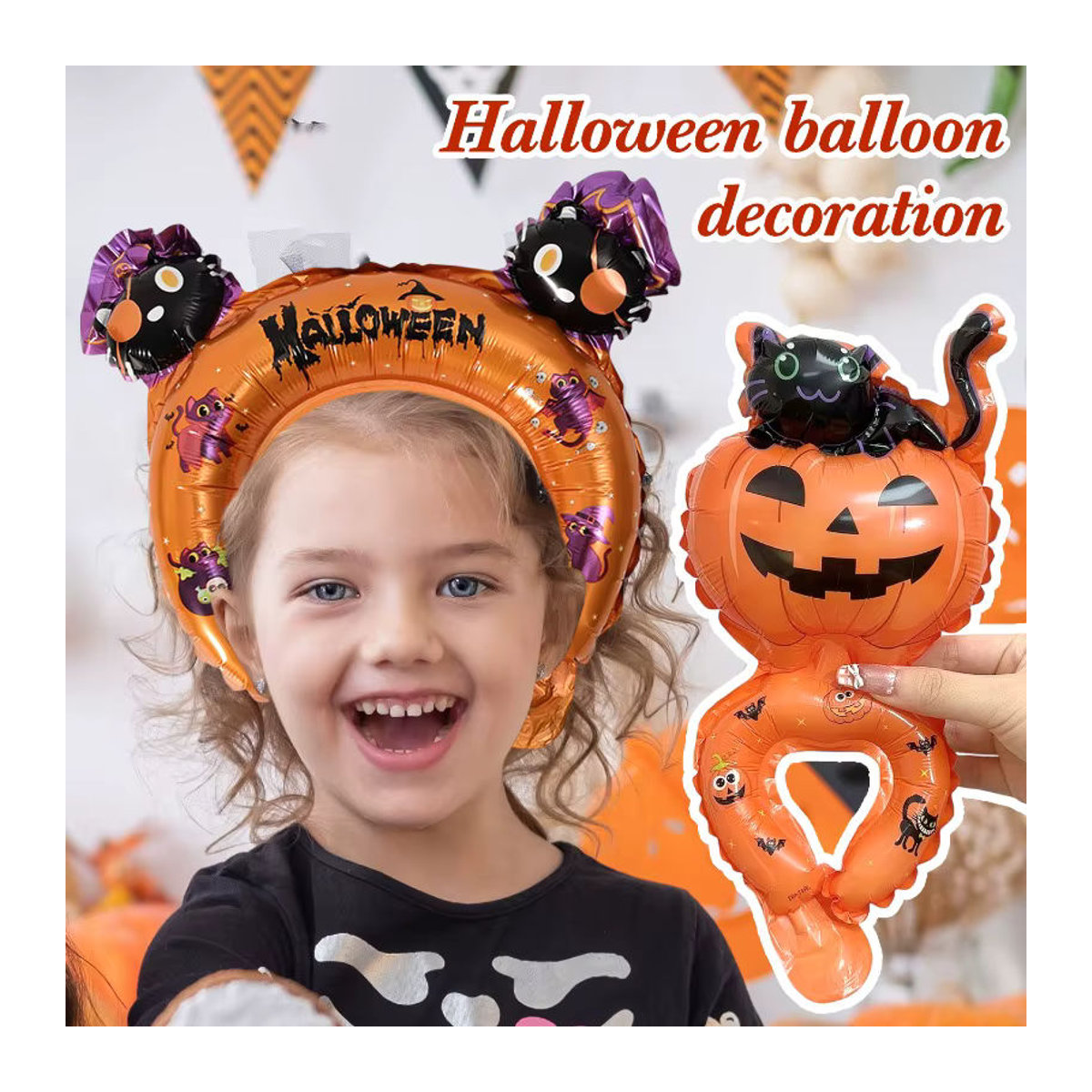 Halloween Ballon Stirnbänder aus Aluminiumfolie als aufblasbare Party-Requisiten für Kinder in Mehrfarbig - Bild 2