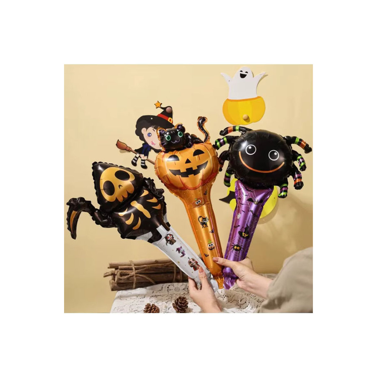 Halloween Ballon Stirnbänder aus Aluminiumfolie als aufblasbare Party-Requisiten für Kinder in Mehrfarbig - Bild 3