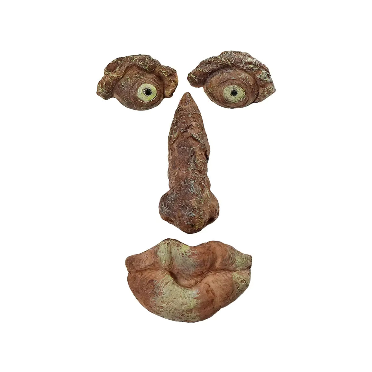 Halloween Baumgesicht Dekoration aus Kunstharz in Braun als rustikale Monster Skulptur für den Hof - Bild 3