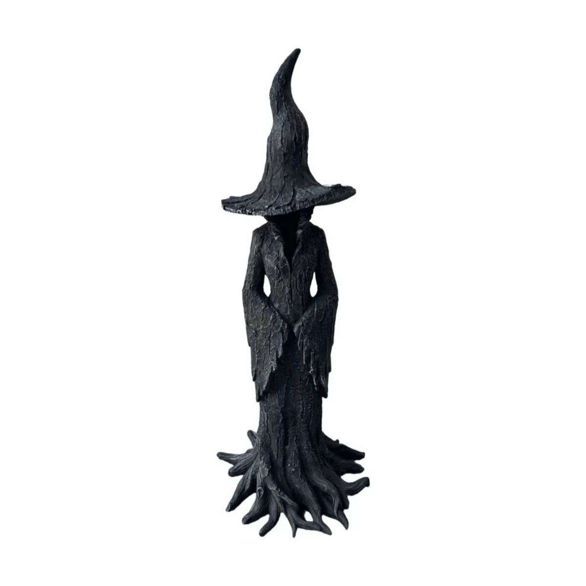 Halloween Cracker-Fass-Hexe-Statue aus Kunstharz in Schwarz zur Heimdekoration - Bild 5