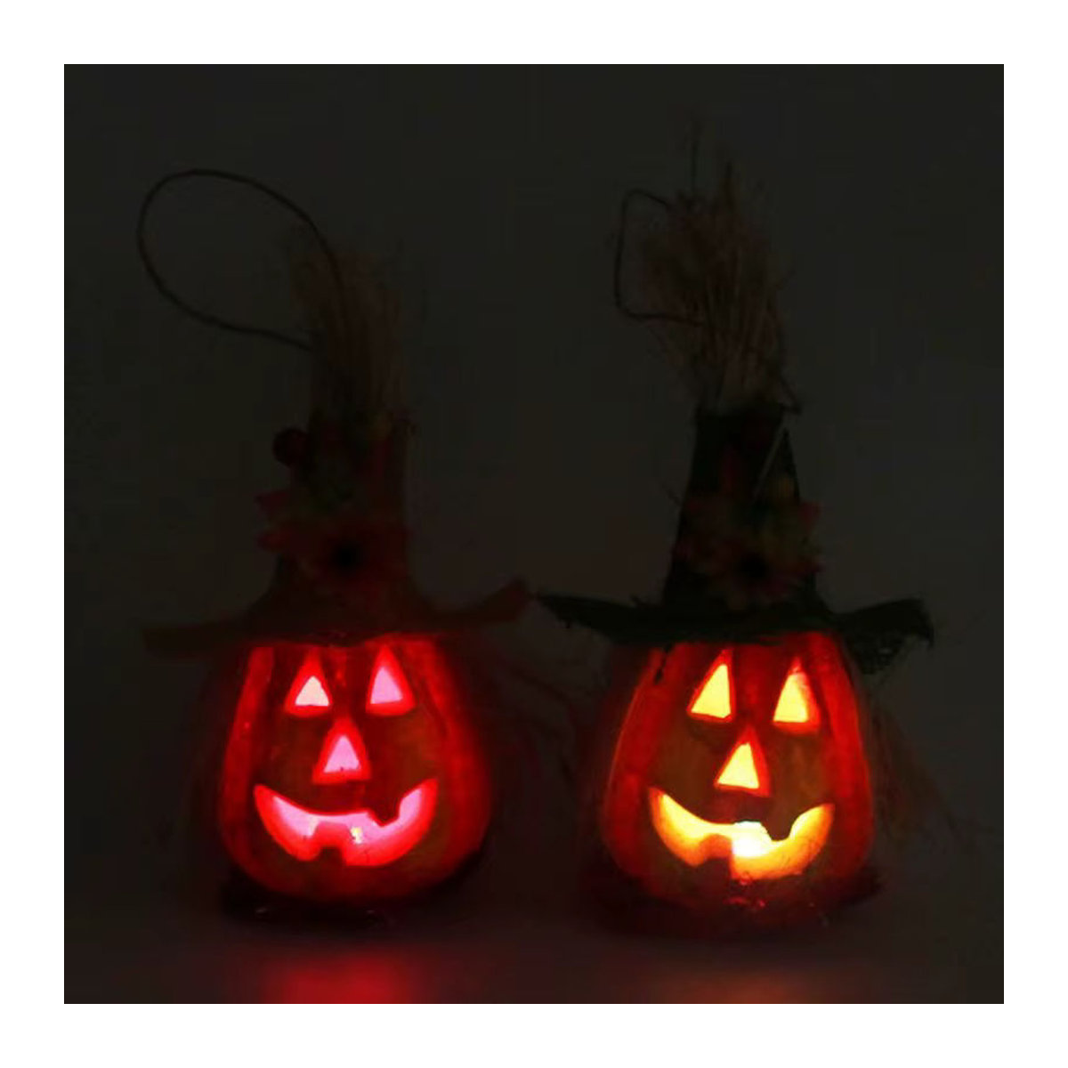 Halloween Kürbis Nachtlicht in Orange und Gelb für deine Outdoor Party und Wohnaccessoires - Bild 2