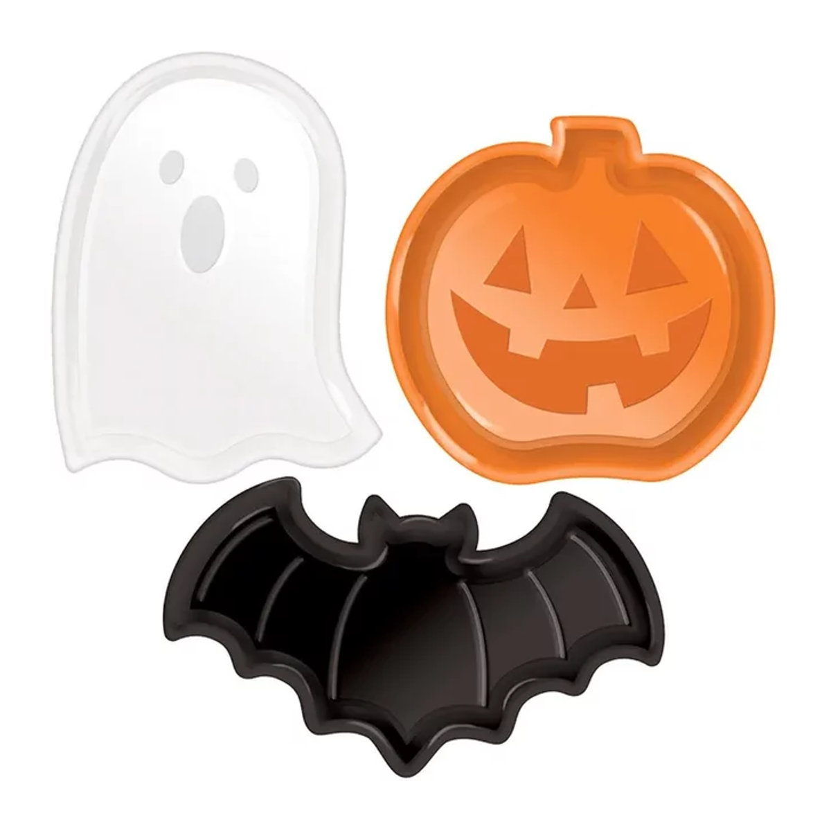 Halloween Kürbis Party Schale aus Kunststoff in Orange und Mehrfarbig für Süßigkeiten und Kekse - Bild 1