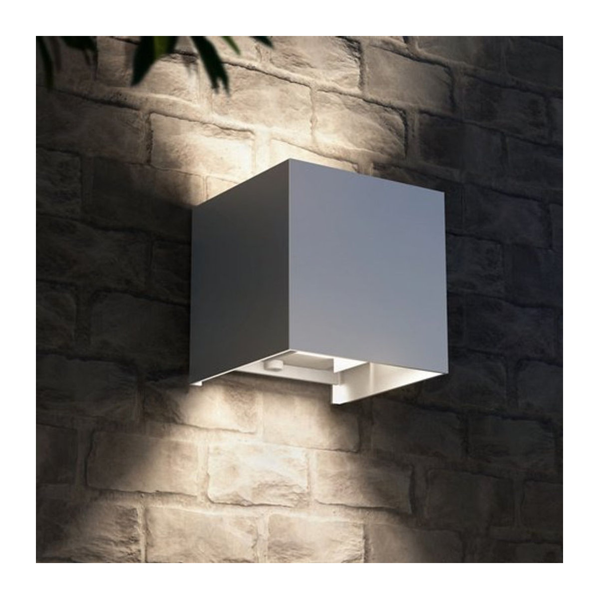 Hama LED-Wandleuchte aus Metall in Weiß mit IP44 Schutzart und minimalistischem Design - Bild 1