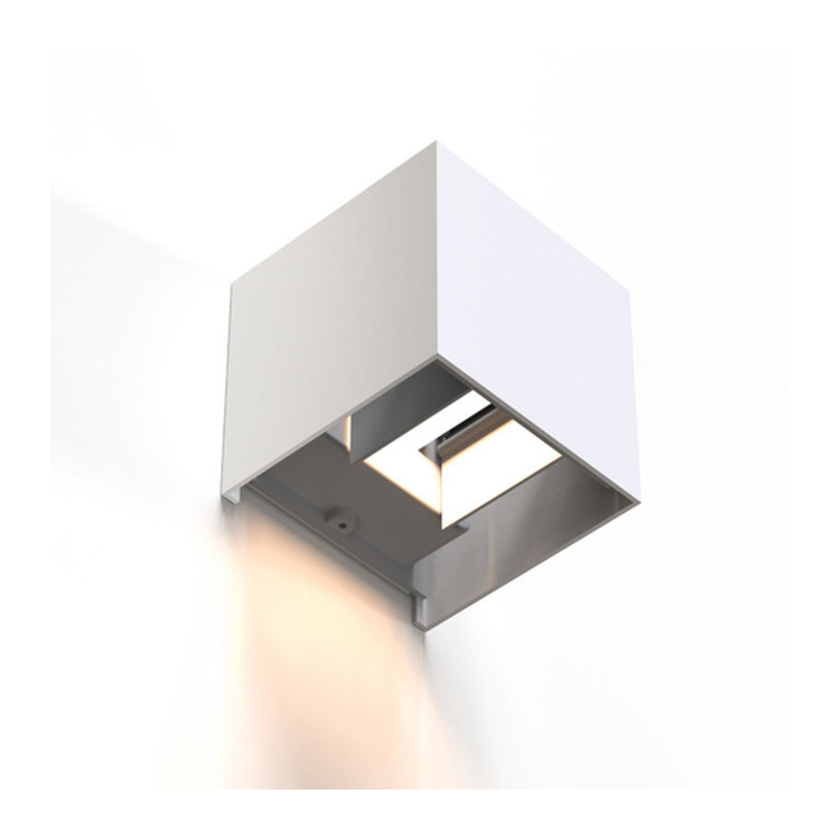 Hama LED-Wandleuchte aus Metall in Weiß mit IP44 Schutzart und minimalistischem Design - Bild 3