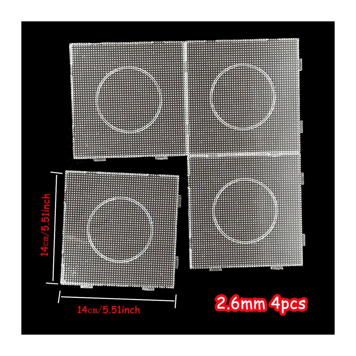 Hama Pegboard Square Set, 4 Stück, Transparent, B/B: 14,5 x 14,5 cm - Bild 2