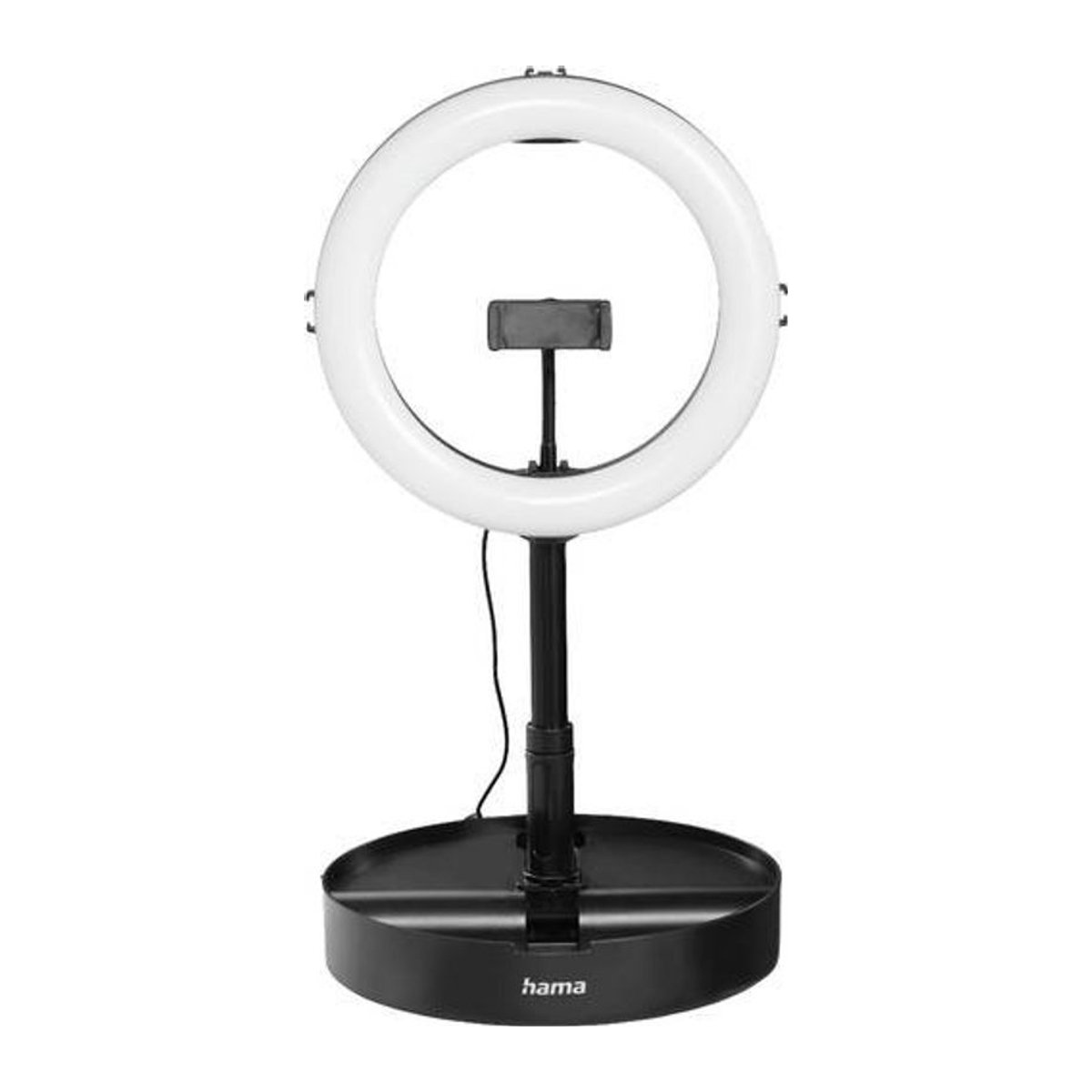 Hama SpotLight FoldUp 102 II LED-Ringleuchte für Smartphones, faltbar, Schwarz/Silber, Durchmesser: 26,5 cm - Bild 2